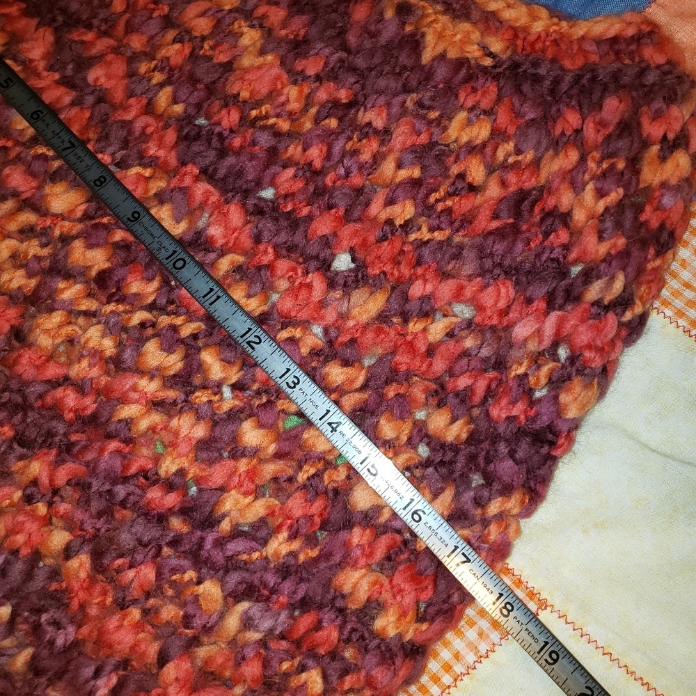 Hand Knit Wool Poncho - Picture 3 of 4